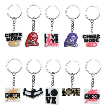 Sporty Cheerleading Gifts Cheer Keychain PVC Cheerleader Keychain Women Team Jewelry Accessories Purse Charms Bag Backpack Decor