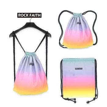 Colorful Environment Material Waterproof Travel Backpack bag Shoe Drawstring Bag