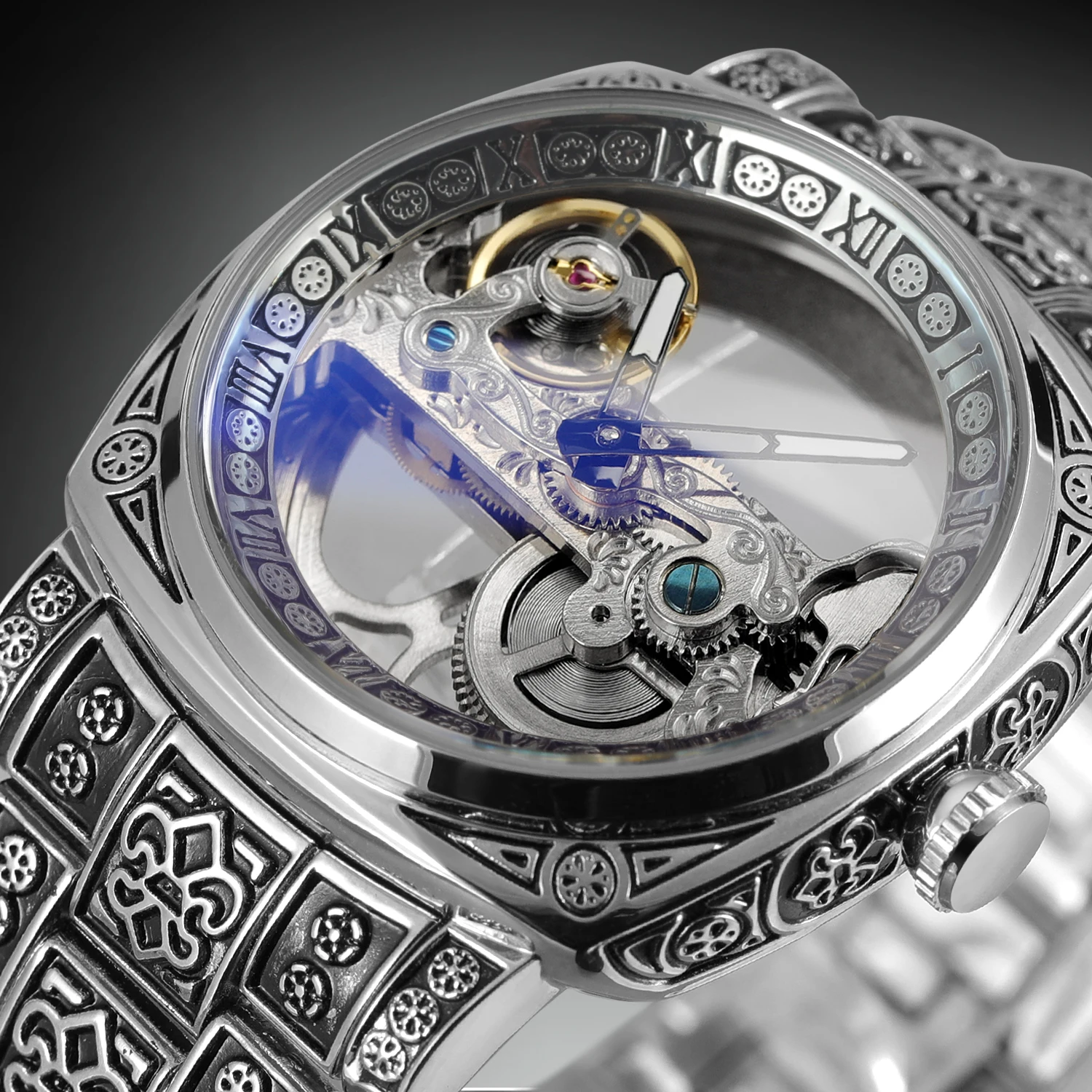 Luxury Men's Skeleton Mechanical Watch