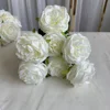 white 9 heads rose bouquet 06