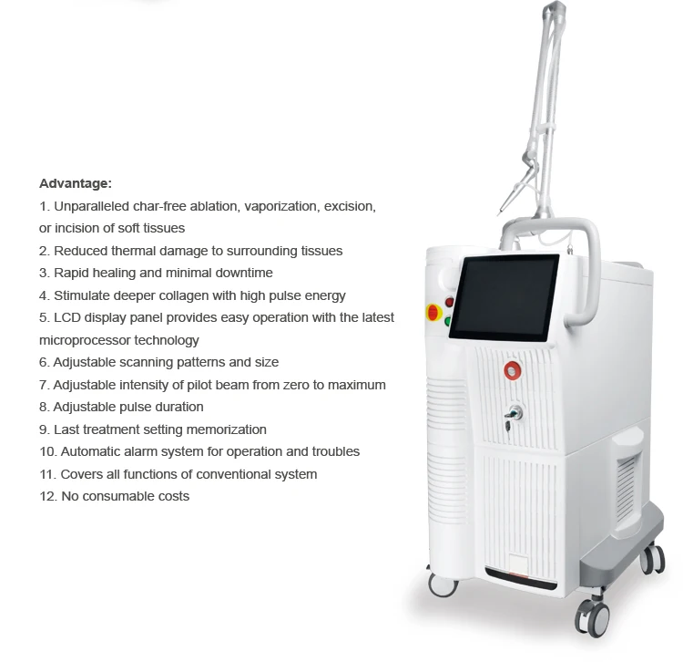 110W 4D Tightening Device Head Probe Fractional Co2 Laser 10600NM Lazer Wand Skin Scar Removal Machine