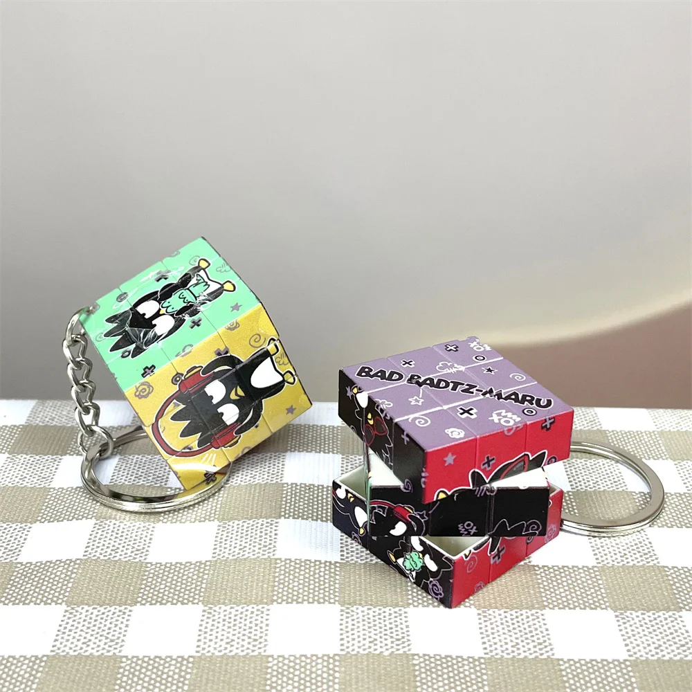Custom Design 3cm UV Printing Pattern Classical Toy Mini 3x3 Magic Puzzle Cube Keychain