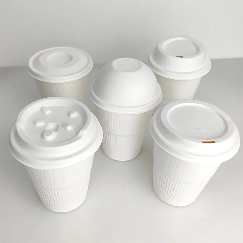 Boba Bagasse Pulp For Paper Disposable Plastic Cup Lid