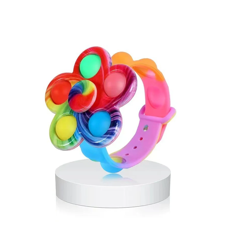 LED Light up Fidget Spinner Bracelets,Stress Relief Magnetic Rings