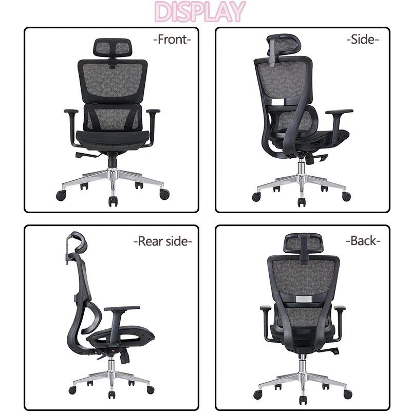 High Quality Comfortable Executive Furniture Computer Designer Swivel Recliner Ergonomic Fabric Office Chair with footrest manufacture