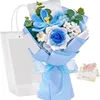 Tulipani in carta goffrata con bouquet di rose blu
