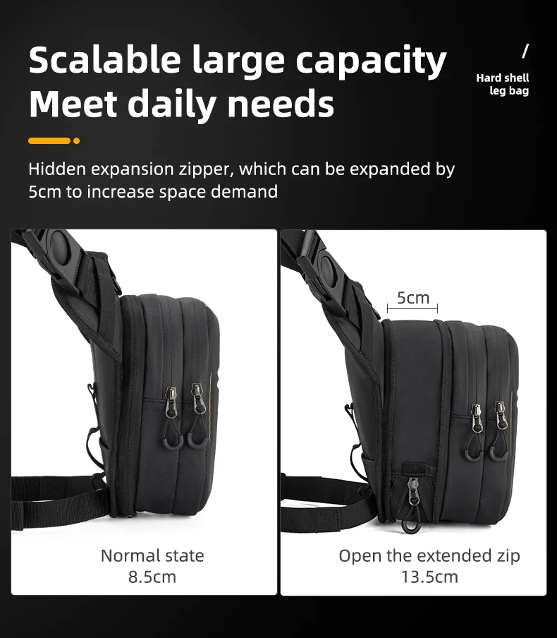 Rockbros Motorcycle Rider Leg Bag Hard Shell Fanny Pack Motorcycle Cross Bag Men's Chest Bag