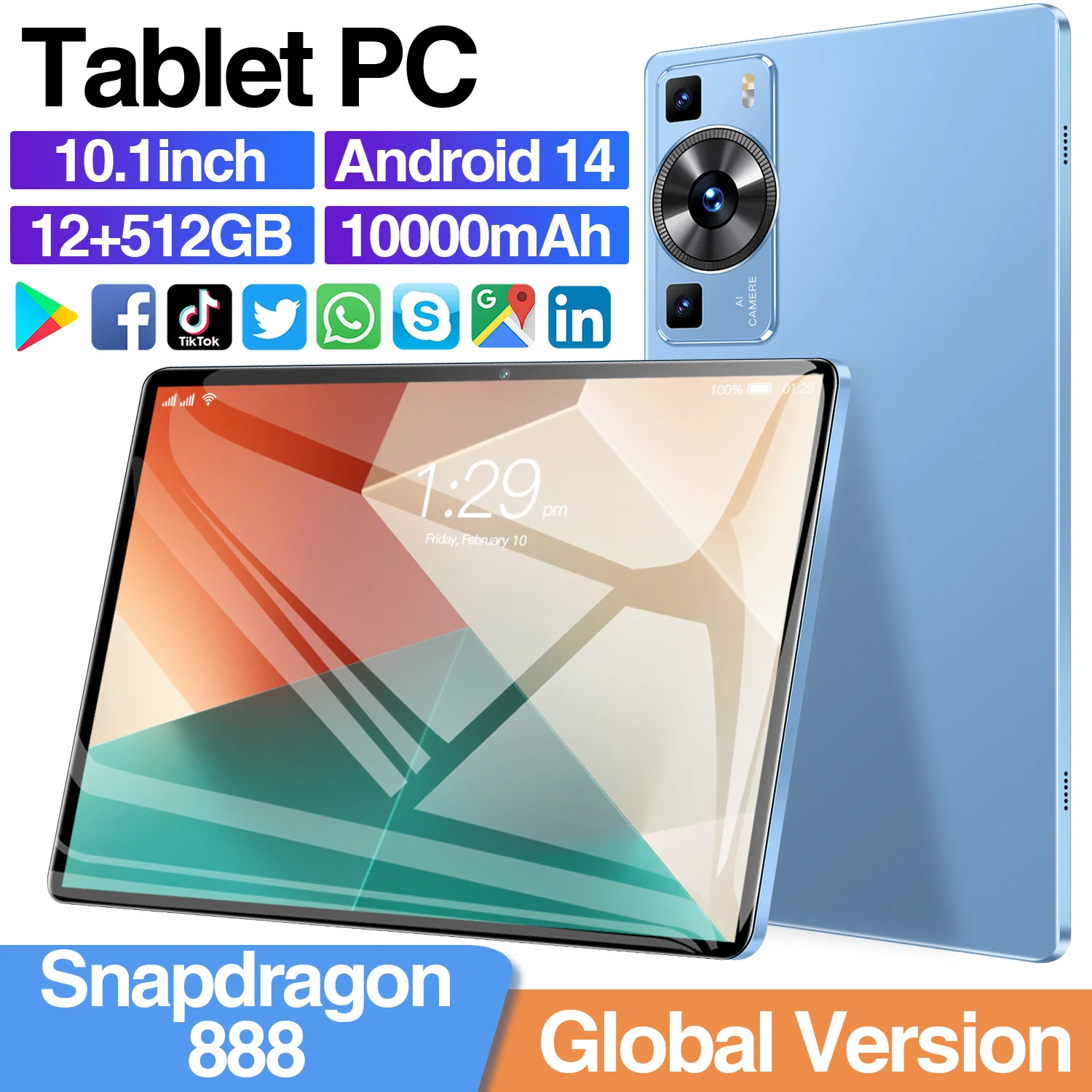 【新品】 512GB ROM 12GB RAM Android Tablet H3fc892049bc74694adebc686a52b6