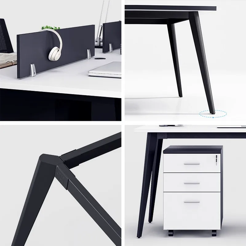 Curved Shape Light Wood Lap Desk Minimalis Office Desk Study Computer Desk