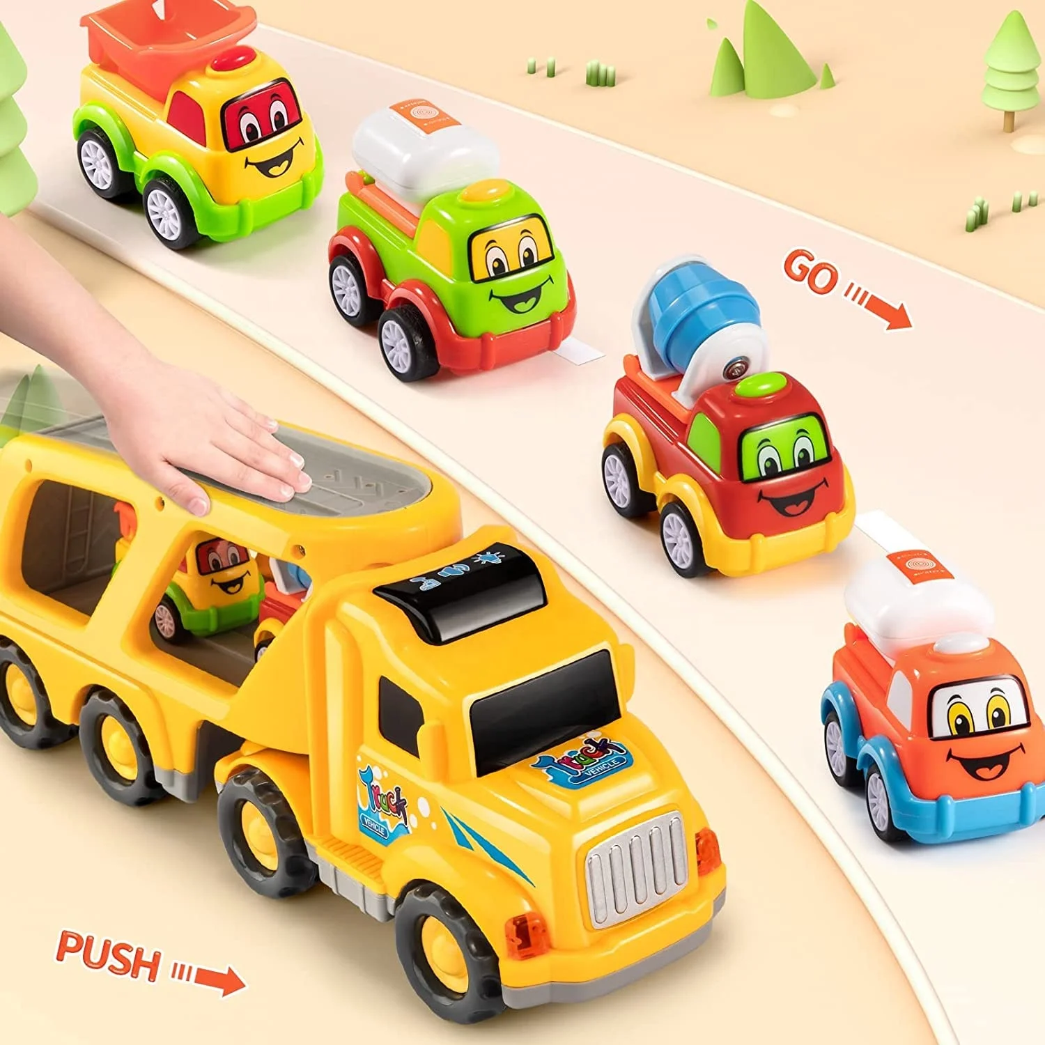Camions à Friction Jouets Cars (Disney) - Push & Go - Pour Enfants 3 Ans Et Plus - Neuf