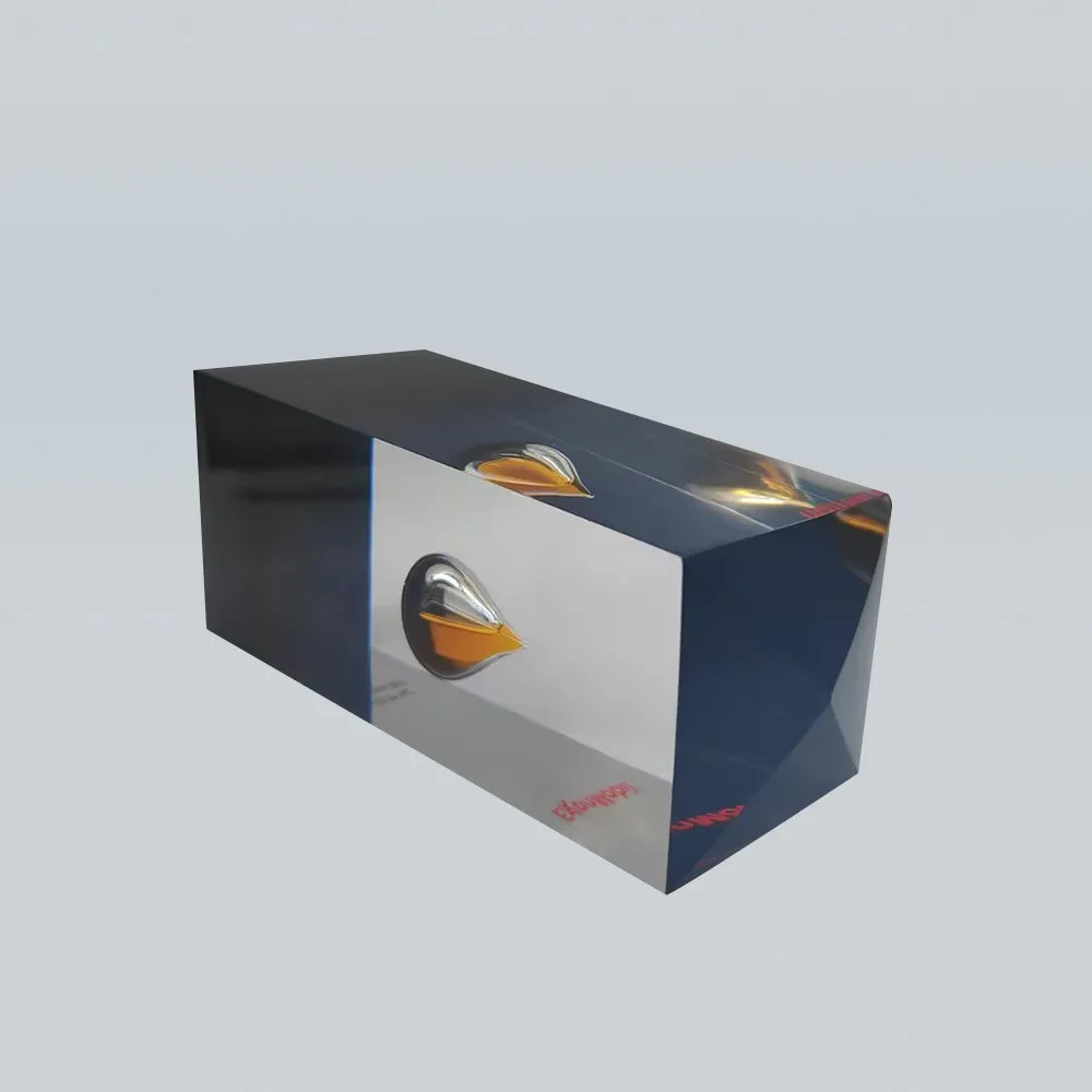 Custom Acrylic Block Trophy with Oil Drop Clear Solid Resin Oil  Drop Awards Paperweight for Souvenir