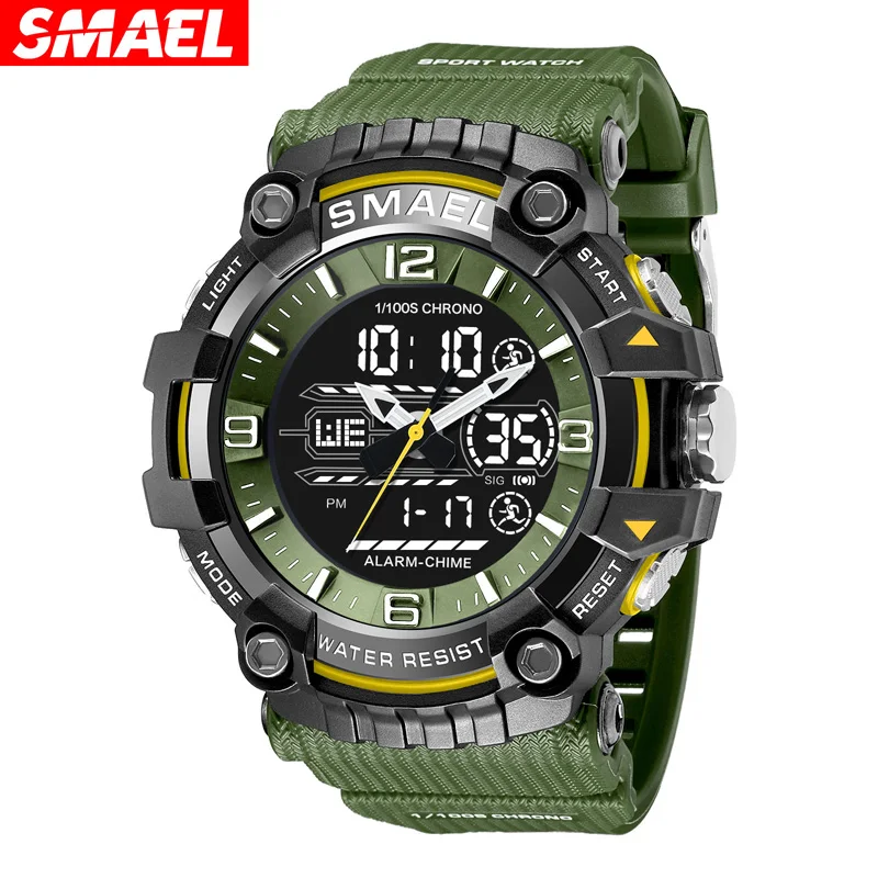 SMAEL 8089 analog digital wrist watch 5 atm waterproof digital Reloj Mens  wrist watch good quality| Alibaba.com