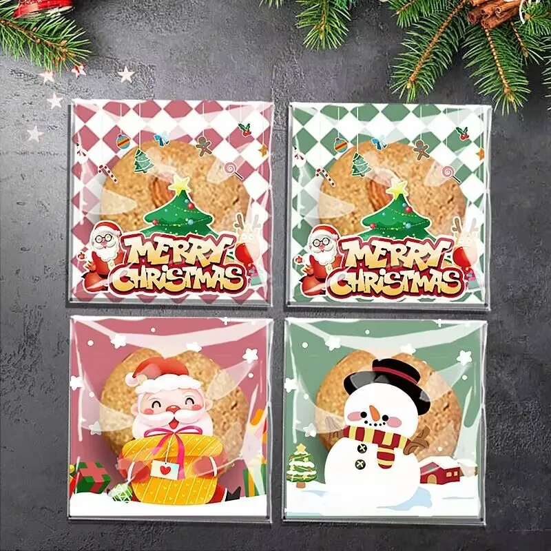 Factory Low Price Eco-Friendly Custom Printed Self-Adhesive Poly Clear Opp Bopp Cookie Plastic Bags With Logo manufacture