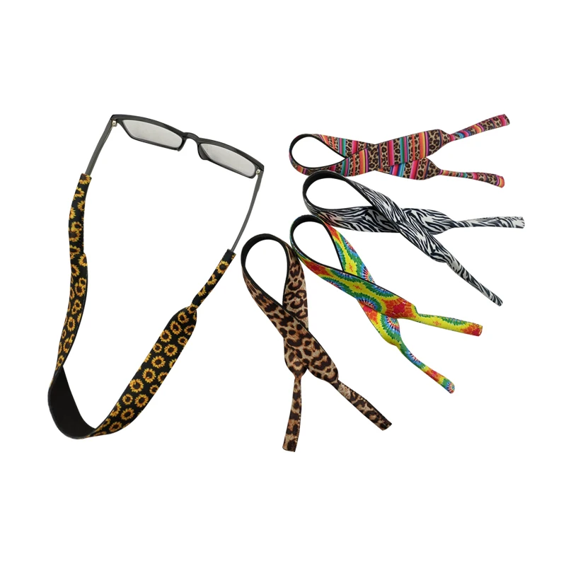 Customized Print Neoprene Sunglasses Neck Strap Floating Eyewear Holder