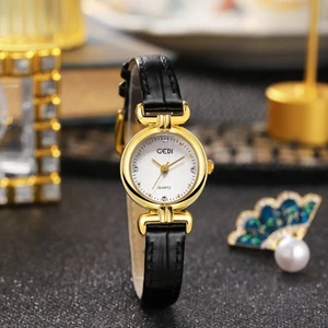 Hot Selling Factory Wholesale Elegant Quartz Ladies Watch Small Dial Leather Strap Girls Student Fashion Watches