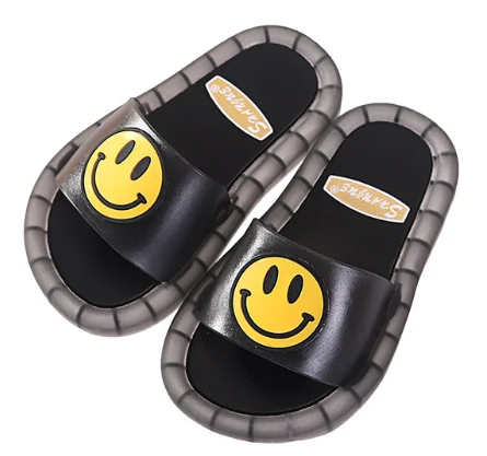 JOGHN, новинка, летние детские сланцы, крутые сандалии для мальчиков и девочек со светодиодной подсветкой, дизайнерские сандалии из ПВХ с открытым носком и улыбающимся лицом