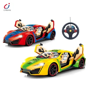 Chengji Rc Race Car 1/10 Scale 5ch One-click Door Opening Steering Wheel Remote Control Vehicle Toy 1/10 Rc Drift Car with Light