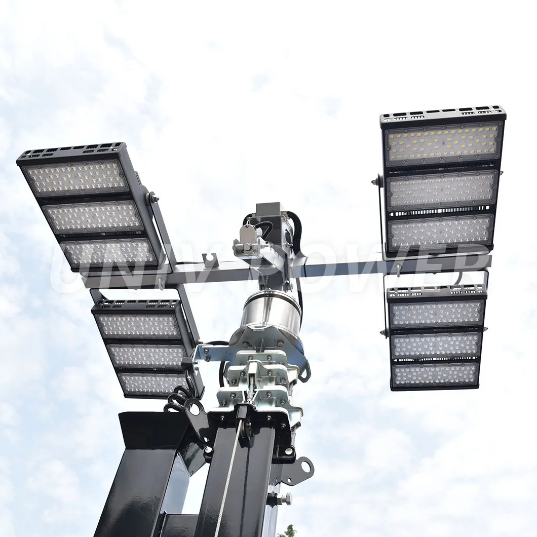 4000W Metal Halide Diesel Engine Light Tower Towable