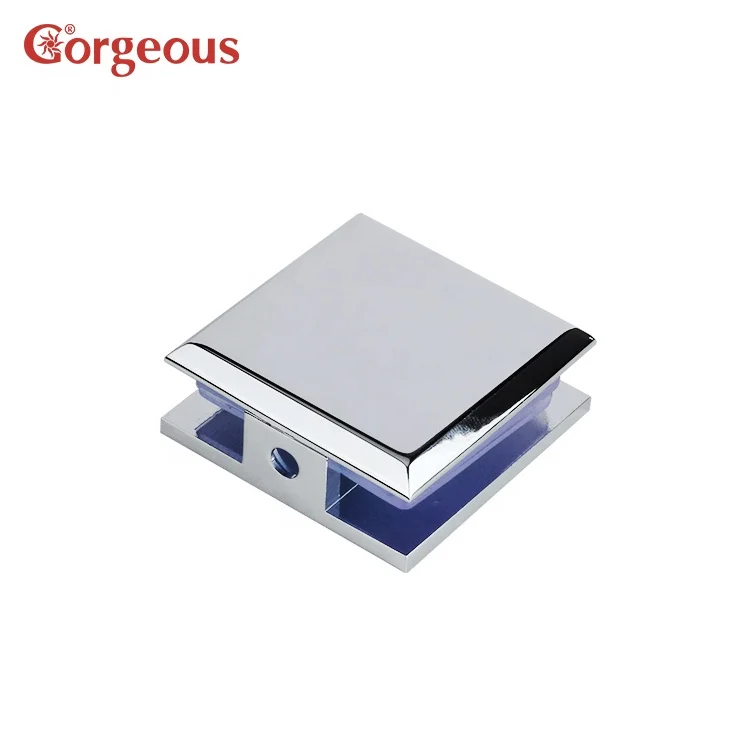 one hole 45*45 door hinge clamp stainless steel frameless glass door gate clamp shower door hinge