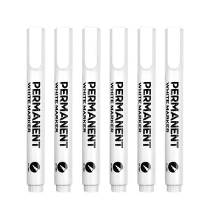 H51 White Art Marker Pen Waterproof Fade-Resistant Quick-Drying Large Capacity Marking Doodling Tire Oil-Based Broad-Tip Set
