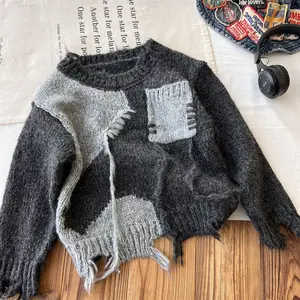 Customized Spring Autumn Japanese-style Vintage Children's Cotton Thread Tassel Pullover Handmade Sweater Clothes for Kids