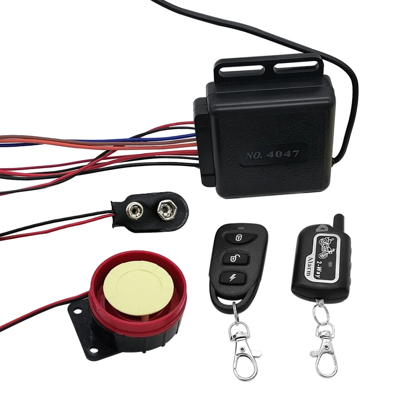 Allarme per Moto, 105-125dB Sistema di Sicurezza Impermeabile per Avvisatore Acustico a 2 Vie per Motocicletta con Avviamento del Motore