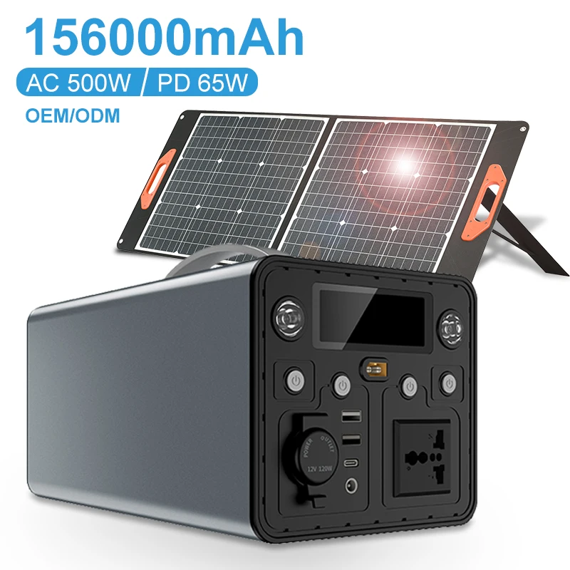 Pd 65W Ac 500W1000W太陽エネルギー貯蔵電源屋外ポータブル
