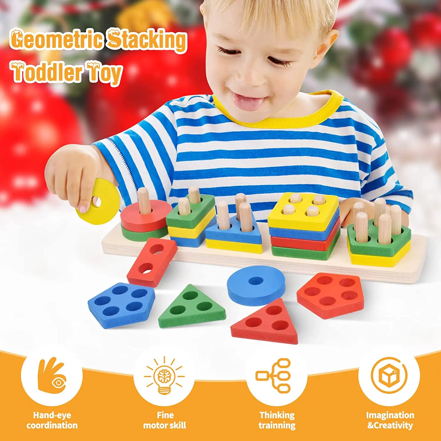 Montessori Toys for Years Old Wooden Sorting Stacks