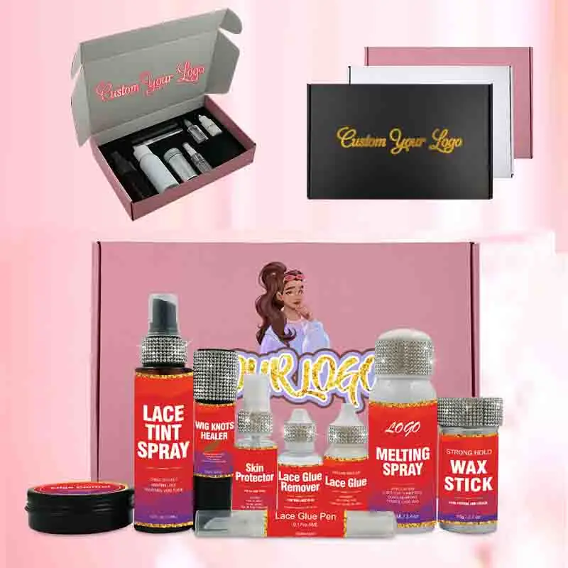 Wholesale Wig Install Kit Box Lace Glue with Wig Tools Set Custom Logo -  China Wig Kit and Wig Set price