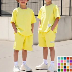 OEM Cotton Baby Clothes Long Jersey Set Sweat Shirt and Pant Set 2pic Baby Tracksuits Matching Kids Sweatsuit