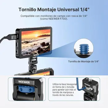 NEEWER Soporte Montaje Monitor Liberacin Rpida para Phone Cage, Video Rig Estabilizador Soporte Accesorios Fotografa Mvil detail image