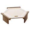 Lit de camp en bois massif en tissu Oxford
