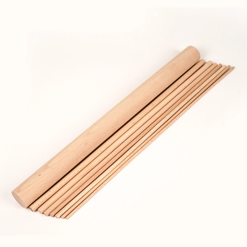 Wooden Dowel Rods Unfinished Hardwood Sticks Birch W Beech Wood Sticks