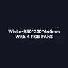 Blanc-380*200*445mm avec 4 FANS de RVB