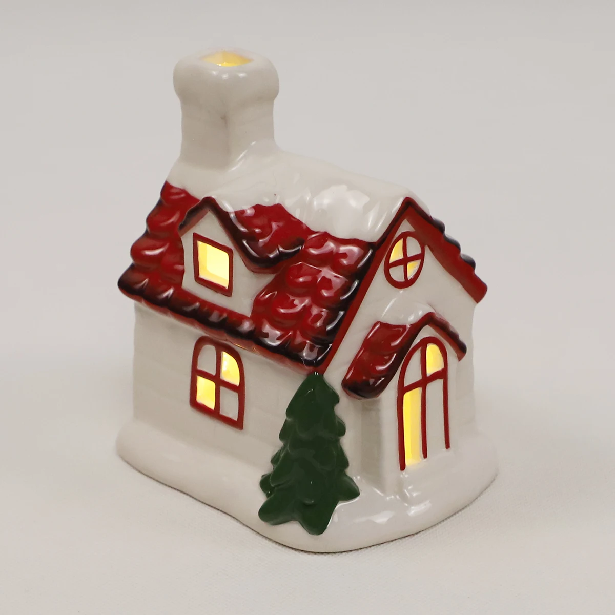 Vintage village Xmas Ceramic House Candleholders LED ceramic light hosues