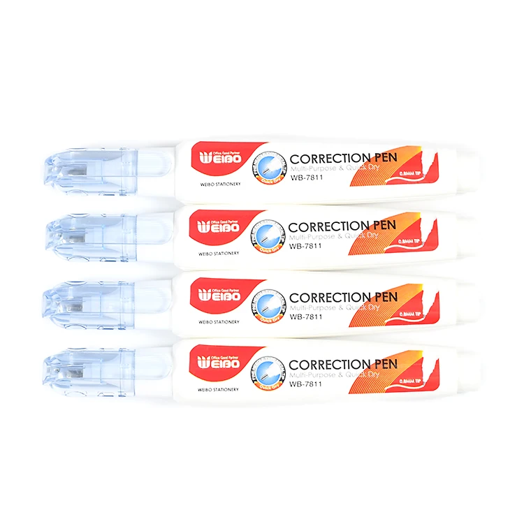 Weibo Correction Fluid Stationery Used to Modify Incorrect Student School Supplies Quick Drying Smooth Correction Pen Wholesale