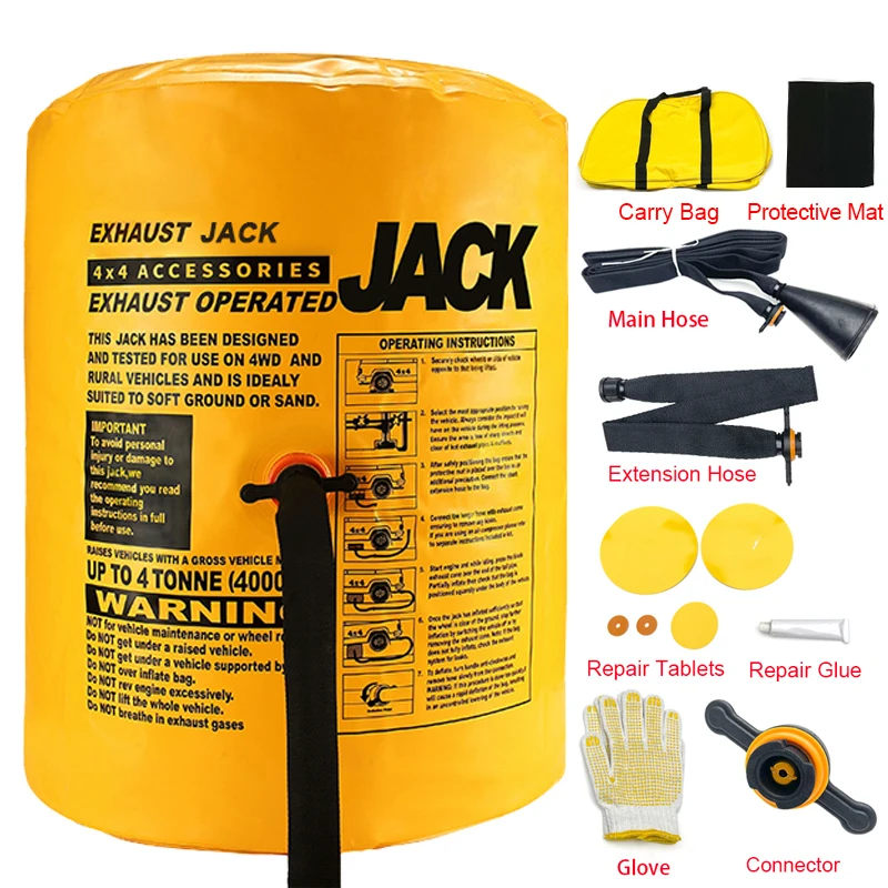 2 Ton 3 Ton 4 Ton 4t Car Off Road Exhaust Inflatable Air Jack 4x4 4wd
