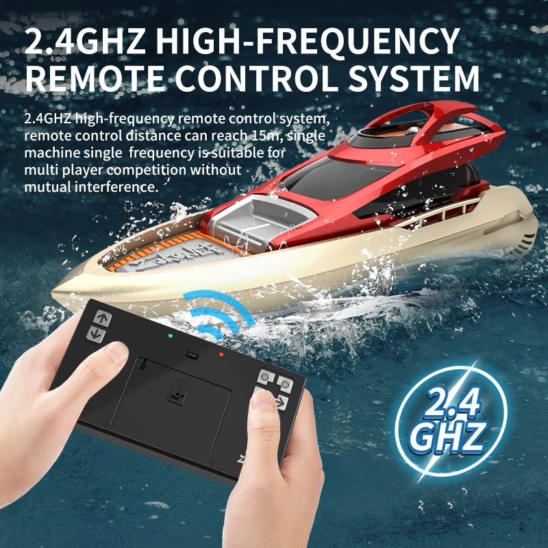 Huiye Remote Control Rowing Boat Powerful Electric Water Gaming Single Rc Racing Ship Sealed Puzzle Rc Boat Toys for Adults Kids
