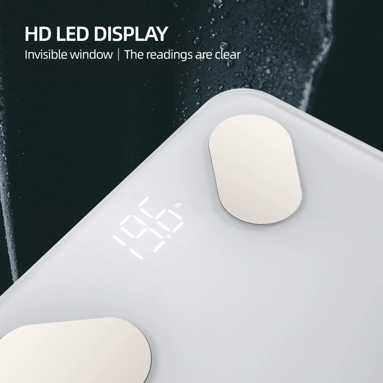 Canny Android Ios White Health Scale Digital Athroom Wireless BMI  Smart  Body Fat Scale with App