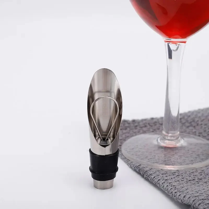CHEER MODA Submarine Wine Aerator & Pourer - Red, With Rubber Stopper For Red Wine & Champagne - View #2