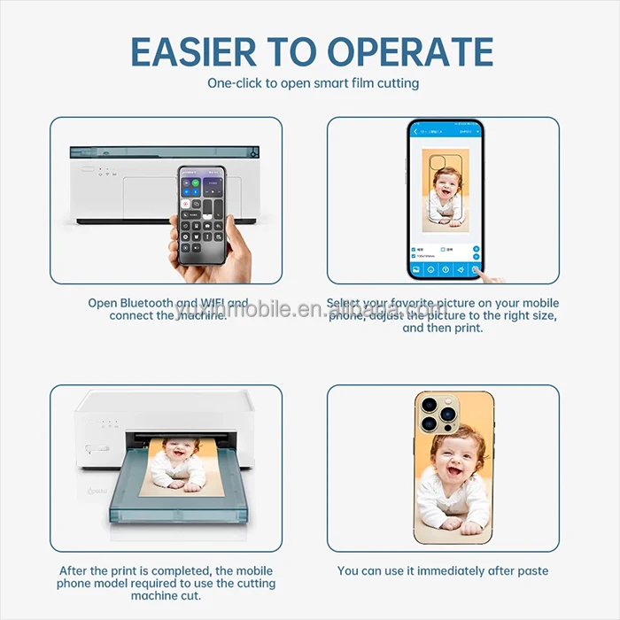 Custom Phone Back Sticker DIY Mobile Phone Skin Printer for Hydrogel Film Screen Protector Cutting Plotter