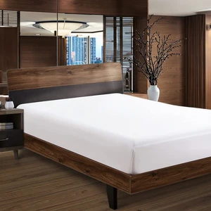 Factory OEM Pure Cotton Twin King Queen Size Fitted  Sheet Set 300tc Breathable Eco Friendly Hotel Grade Bed Fitted Sheet