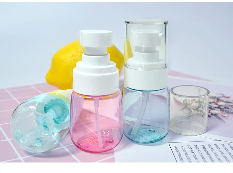 Empty Skin Care Fine Mist Spray Bottle 30ml 60ml 80ml 100ml  PETG Plastic Clear Pink Serum Bottle