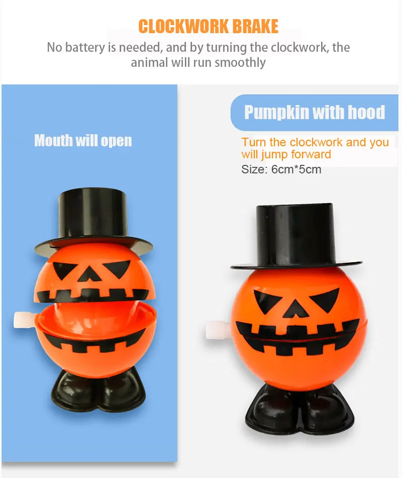 Halloween Windup Skeleton Man Walking Bouncing Windup Toys Clockwork Zombie Toys For Kids