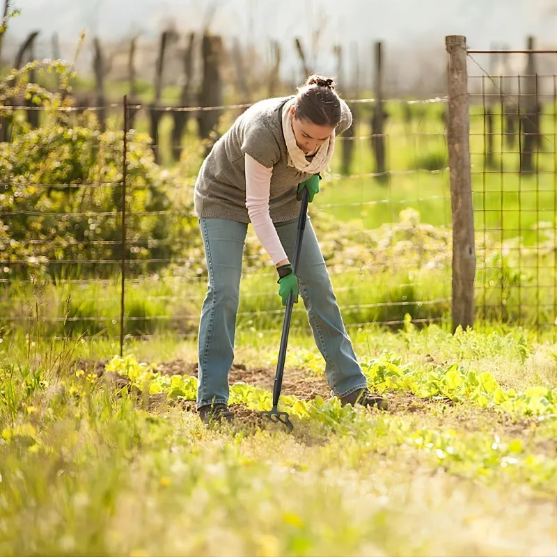52 Inch 2 In 1 Heavy Duty Scuffle Metal Garden Hoe With Adjustable