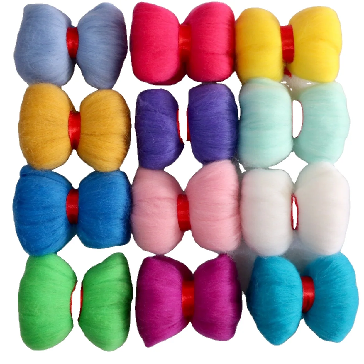 66S long fiber MERINO WOOL hundred colors multicolor Wool yarn 3 grams one bag fly tying wool fur