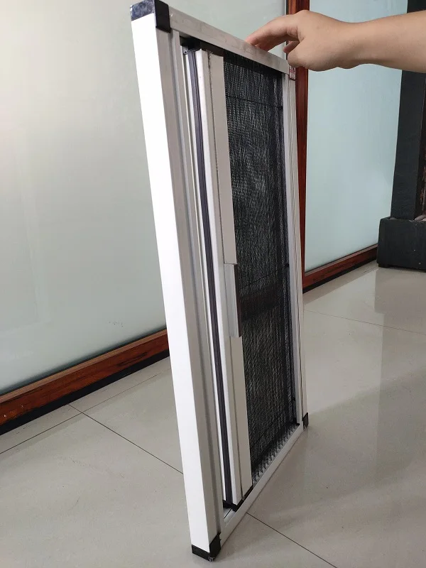 Retractable Pleated Mesh Sliding Insect Screen Window and Door