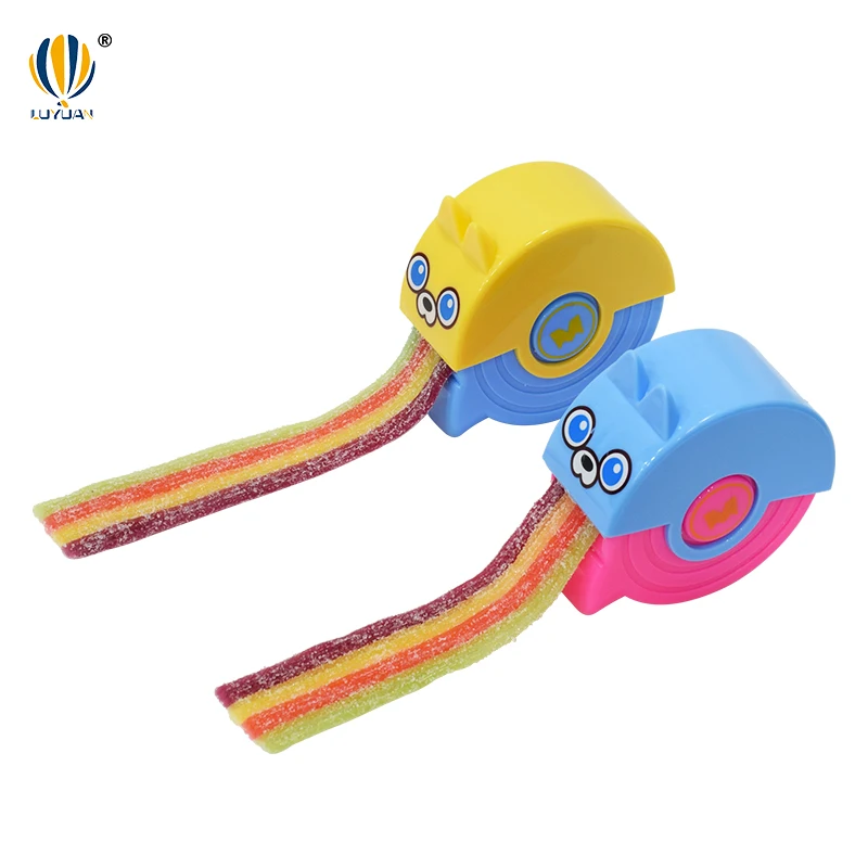 Halal Sour Candy Factory Custom Colorful Yummy Belts Gummy Roll Candy