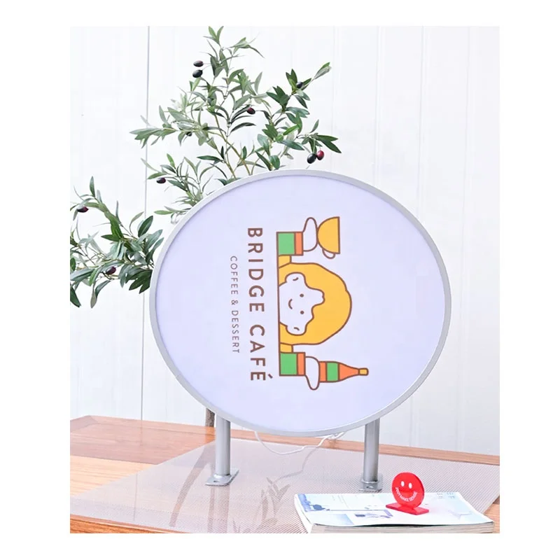 Kexian Custom Wall Side Hanging Board Circle Mounted Signboard Two