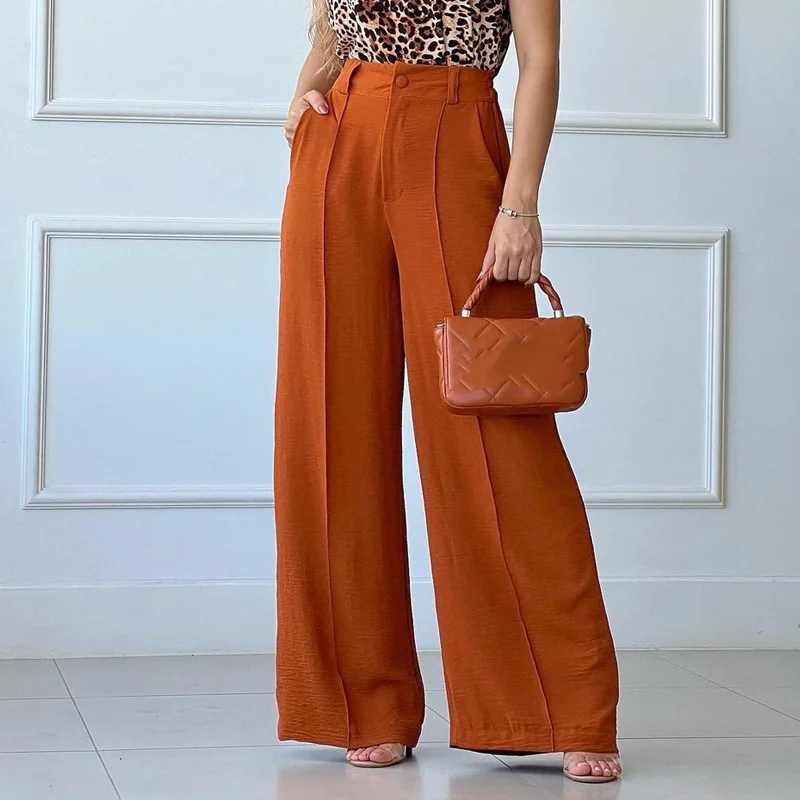 Summer Elastic Waist Pants for Women - Casual Solid Dress Trousers, Plus  Size Maternity & Quick Dry Options Available